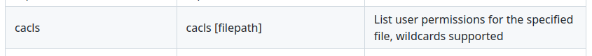 documentation for the cacls doc