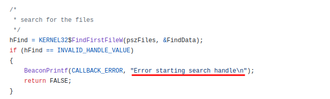 source of the error message
