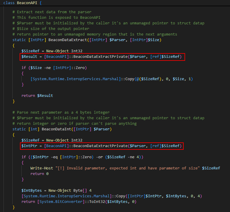 Analysis of the BeadonData* functions
