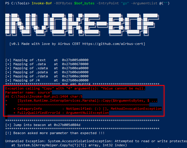 no parameters have been sent
